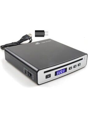 Portable USB Car CD/DVD Player with Bluetooth, Compact & Easy to Use